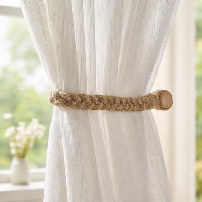 Evideco Braided Curtain Tiebacks with Magnetic Closure 19 x 0.5 in