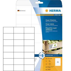 Herma Special 10906 25 Etiketten weiß 70 x 42, 525 Stück