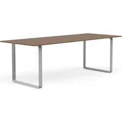 Muuto Tisch 225 x 90 cm dunkle Eiche graue Beine