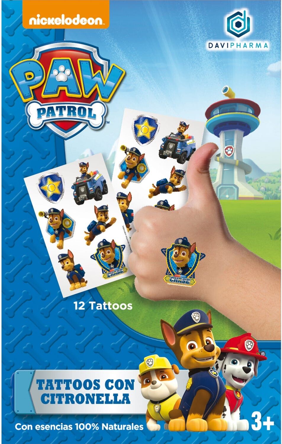 Davipharma Caja Tattoos Citronella Paw Patrol Azul