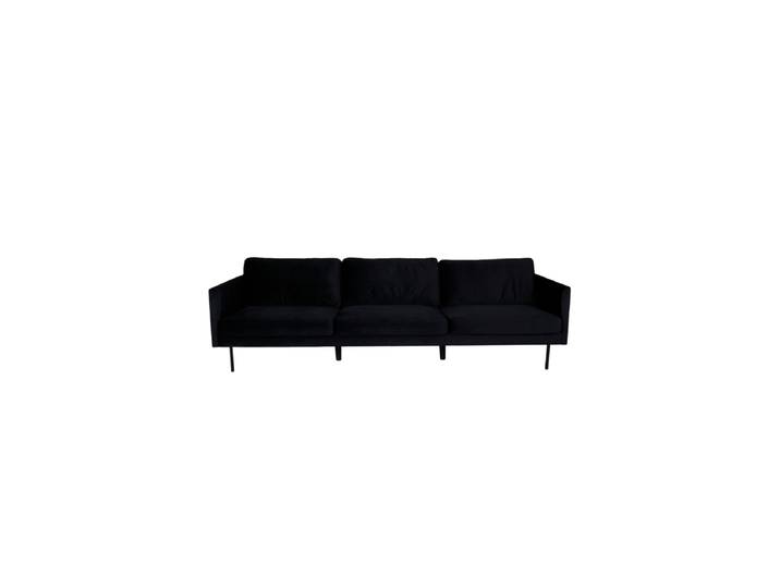 3-Sitzer Samtsofa „Zoom“ Schwarz VE DESIGN