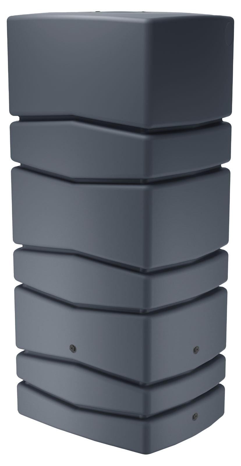 Prosperplast Neptun Rechthoekige Regenton met Kraan, Antraciet, 650 liter