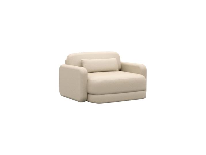 Design Echtleder Loungesessel „Eloria“ Echtleder Beige BLOOMINGLOFT Collection