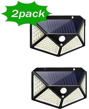 Multicon Wholesale Hub Solar Powered LED Motion Sensor Security Lamp For Outdoor Walls & Gardens 2 Pack