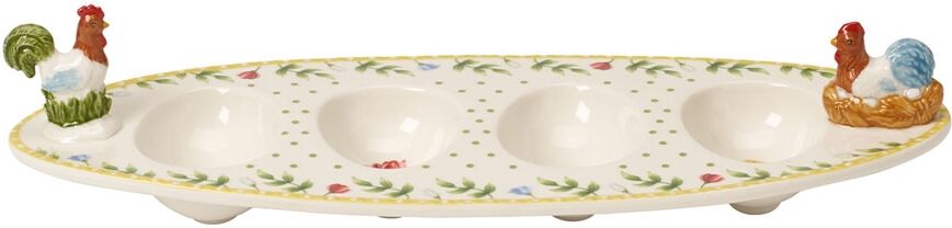 Servierplatte VILLEROY & BOCH "Ei-Boot Spring Awakening bunt", bunt, Porzellan, Servierplatten, Servierplatte