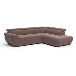 COTTA Ecksofa mit Funktion Speedway Stoff Grau Taupe
