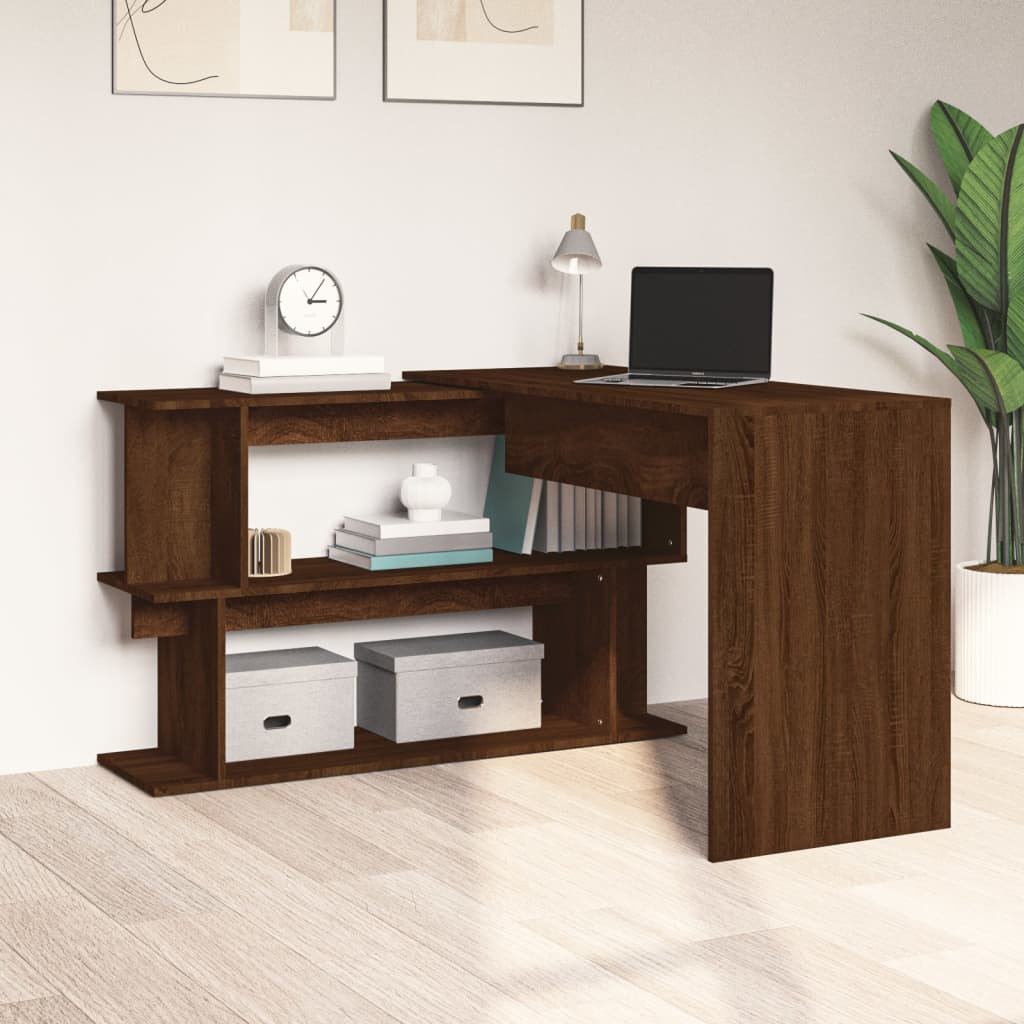 Latitude Run Anastazja Desk Smoked Oak 193.04cm H X 508cm W X 127cm D