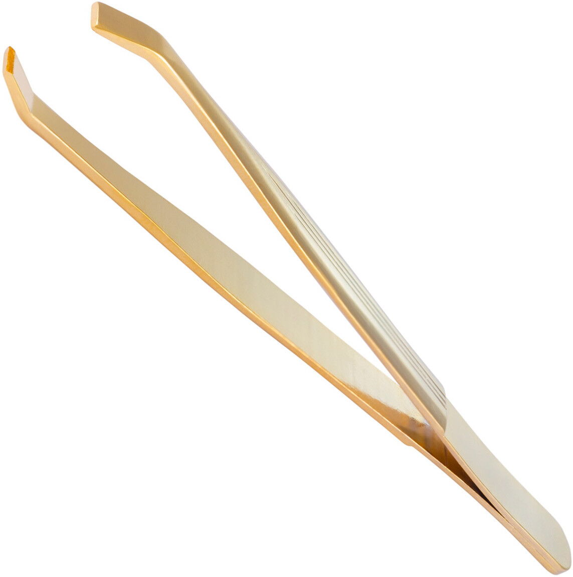 Canal Haarpinzette klauenförmig gebogen, gold, 9 cm