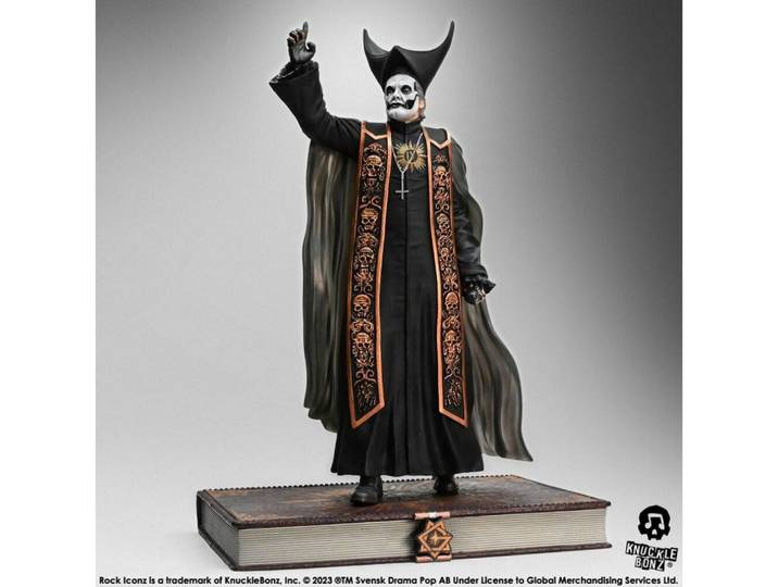 Knucklebonz Spielfigur Ghost Rock Iconz Statue 1/9 Papa Emeritus IV (Black Robes) 22 cm