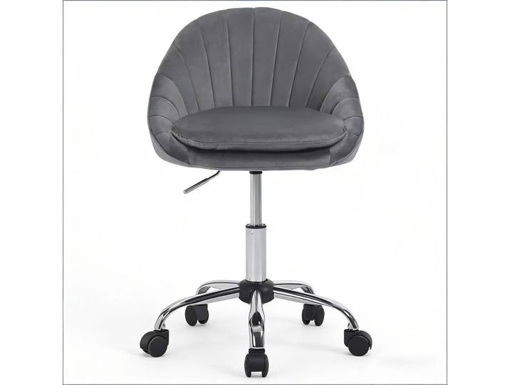 Gisaae Drehstuhl mit Rollen, ergonomisches Design, Sitzhöhe 46 bis 56 cm, Dunkelgrau, 52x72x52 cm, Büromöbel, Bürostühle, Drehstühle