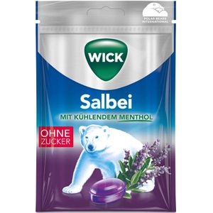 Wick Kräuterbonbons Salbei, Hustenbonbon, zuckerfrei, im Beutel, 72g