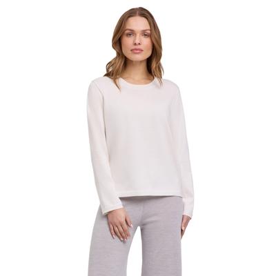 Strickpullover FALKE "Cotton Knit", Damen, Gr. S, off, weiß (2040), Pullover Strickpullover