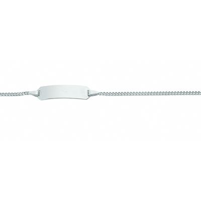 ID Armband ADELIA´S "14 cm ID - Armband Flachpanzerkette 333 Weißgold ( 8K )", silber, Armbänder, Damen, 14cm, Gold, Goldarmband