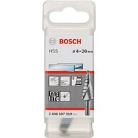 HSS-Stufenbohrer, Ø 4mm - Ø 20mm 9 Stufen, mit Spiralnut