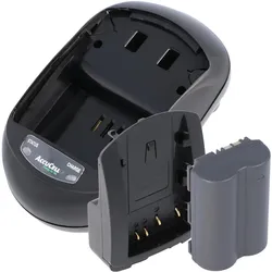AccuCell Set Ladegerät und Akku Canon BP-511, BP-508 (Kamera Akku Ladegerät), Kamera Stromversorgung, Schwarz