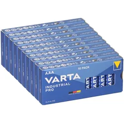100x VARTA Industrial Pro AAA LR03 4003 – 1,5V Micro Großpack
