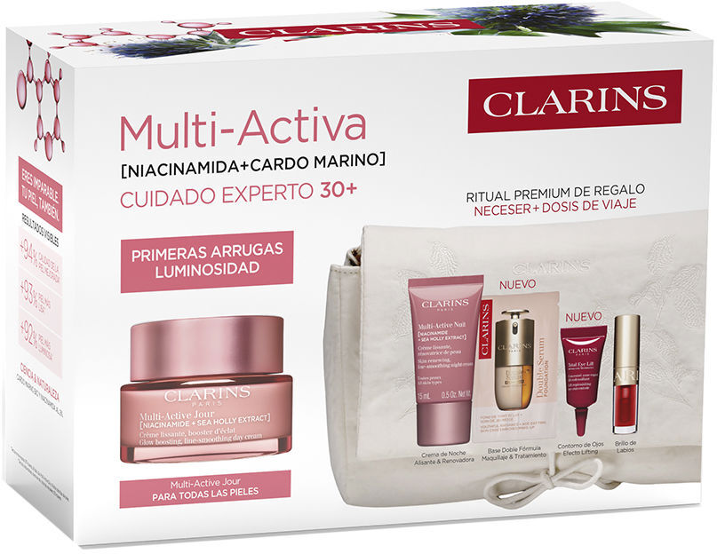 Clarins Crème MULTI-ACTIVE Pour Tous Types De PEAU, Coffret De 6 Pièces