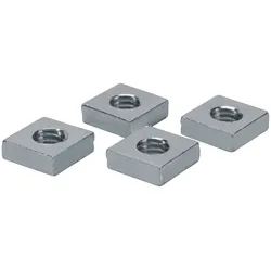 19“ BEFESTIGUNGS-SET, 4 Vierkant-Flachmuttern für einfaches Rackprofil