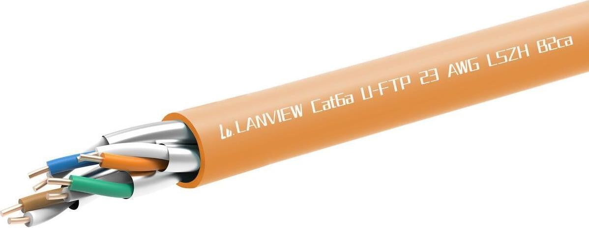 Lanview LVN122153 Cat6a U/FTP STP Netwerkkabel, 305 meter, Oranje