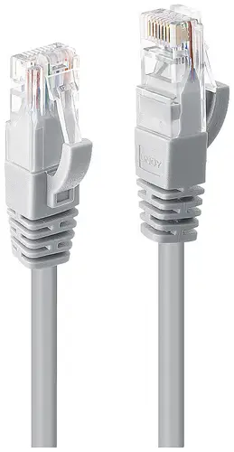 LINDY 48000 RJ45 Patchkabel CAT 6 U/UTP 0.30m Grau