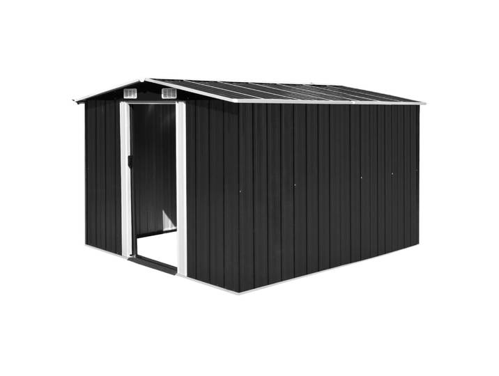 vidaXL Abri de jardin 257×298×178 cm Métal Anthracite