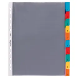 DURABLE Ordnerregister Vollformat, Überbreite blanko DIN A4