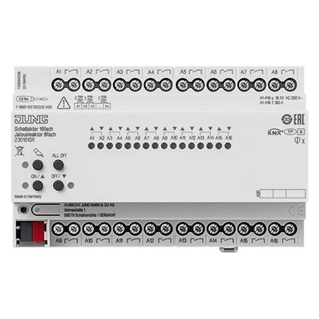 JUNG 230161SR KNX 16f. KNX Jalousie Schaltaktor (Schaltaktor) (230161SR)