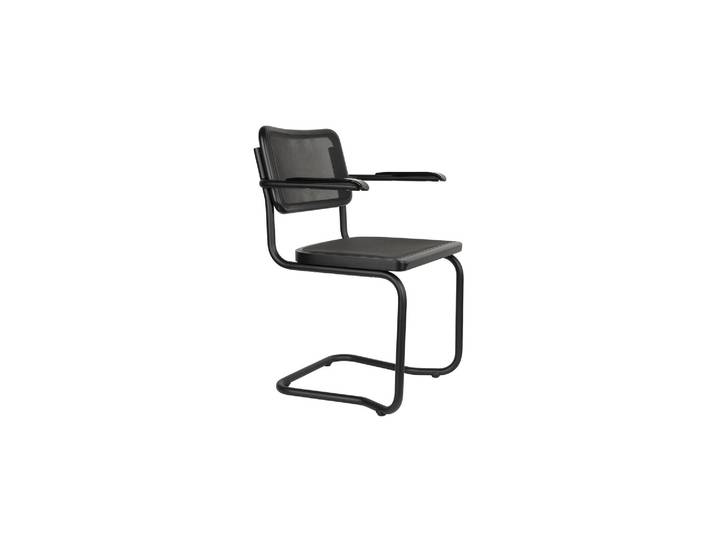 Fauteuil de table en hêtre noir Carree