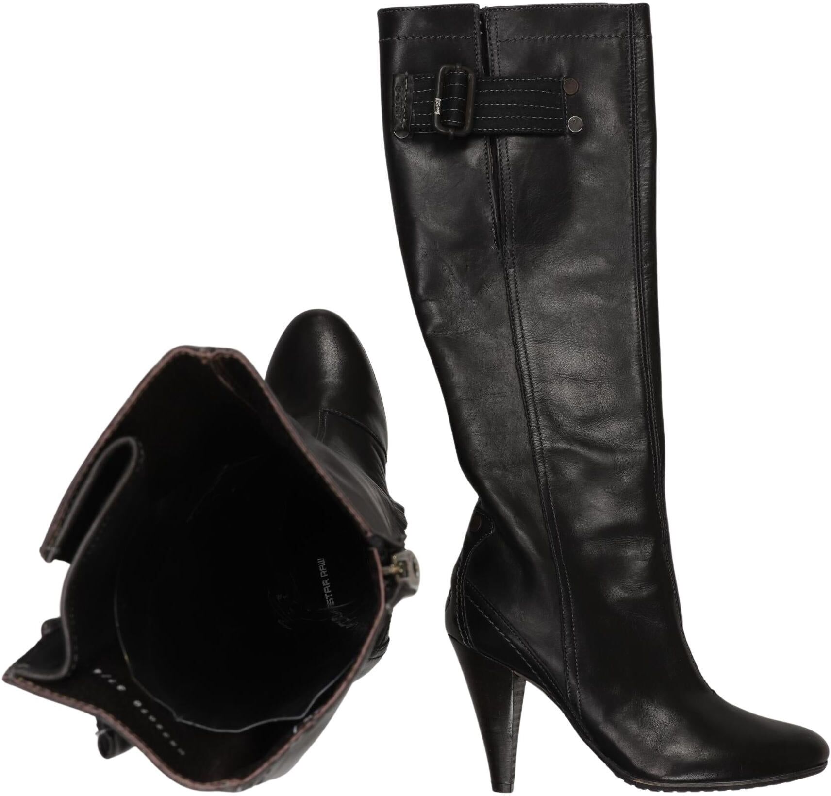 G Star RAW Damen Stiefel, Schwarz, Gr. EU 37, Leder - Second Hand