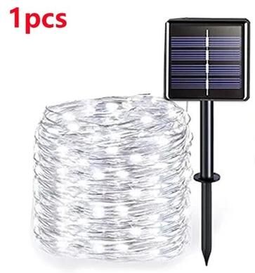 Uplift Picks 42M 400 LED Solar Fairy String Lights For Outdoor Garden Decor white (1 Pc) 42 M 400 Led