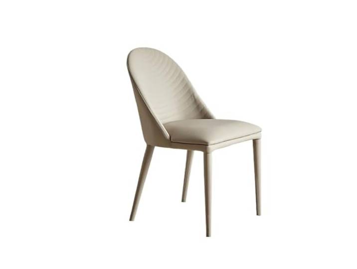Xumh2024-3 Küchenstuhl Esszimmerstuhl Home Leder Schlafzimmer Make-Up Stuhl Mid Century Gepolsterte Küchenstühle(Light Grey)
