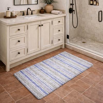 Addison Rugs Premium Washable Super Soft Nassau Stripe Dream Shag Rug