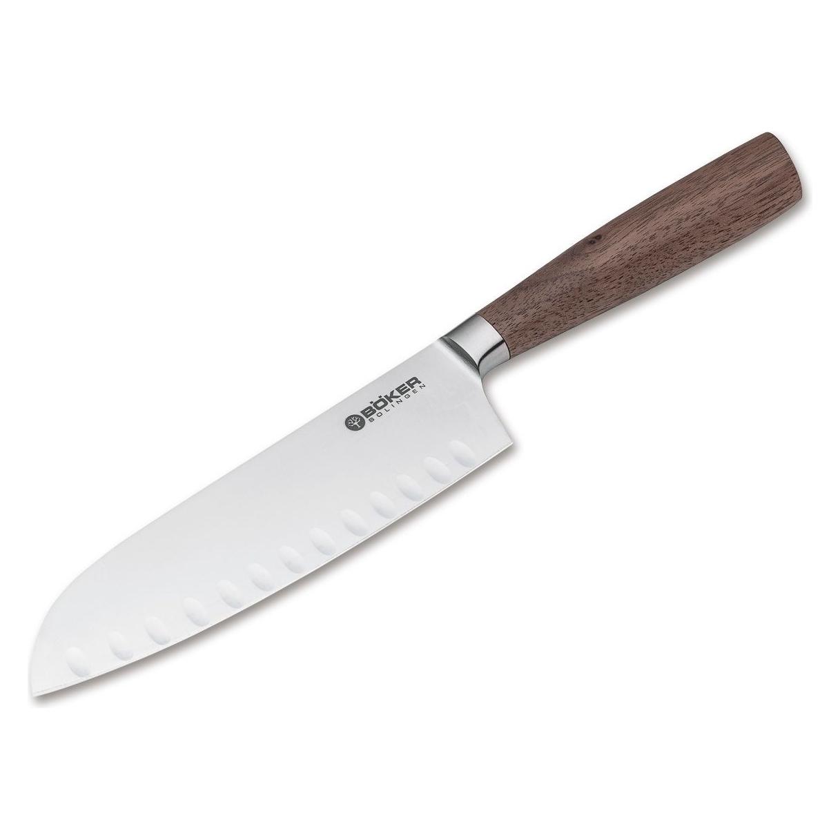 Böker Core Walnuss Santoku mit Kullen (16.50 cm) (259874-uniw)
