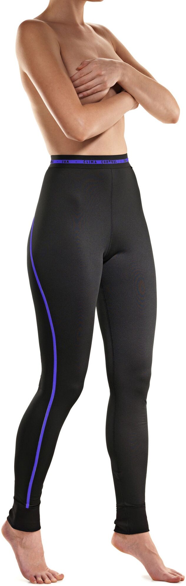 Lange Unterhose ISA BODYWEAR "CC1 lange Unterhose", Damen, Gr. L, schwarz, Obermaterial: 100% Polyester PES., Unterhosen Lange Unterhose schwarz L