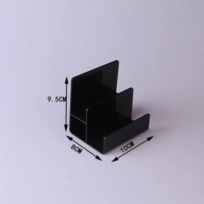 Uplift Treasures Clear Acrylic Tiered Display Shelf Organizer black 2 layer