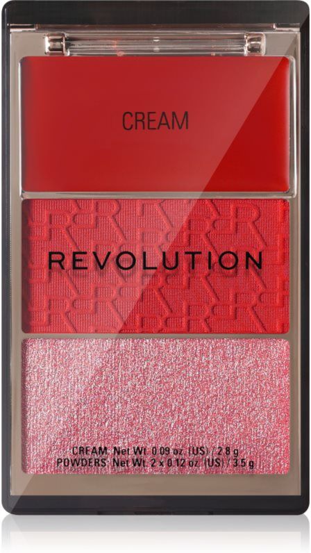 Revolution Blush Icon Palette blusher palette shade Rebellious Red 9.8 g