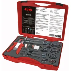 RUKO Schraublochstanzen-Satz mit kompakter Handhydraulikstanze im Kunststoffkoffer - 14 tlg. - 109004