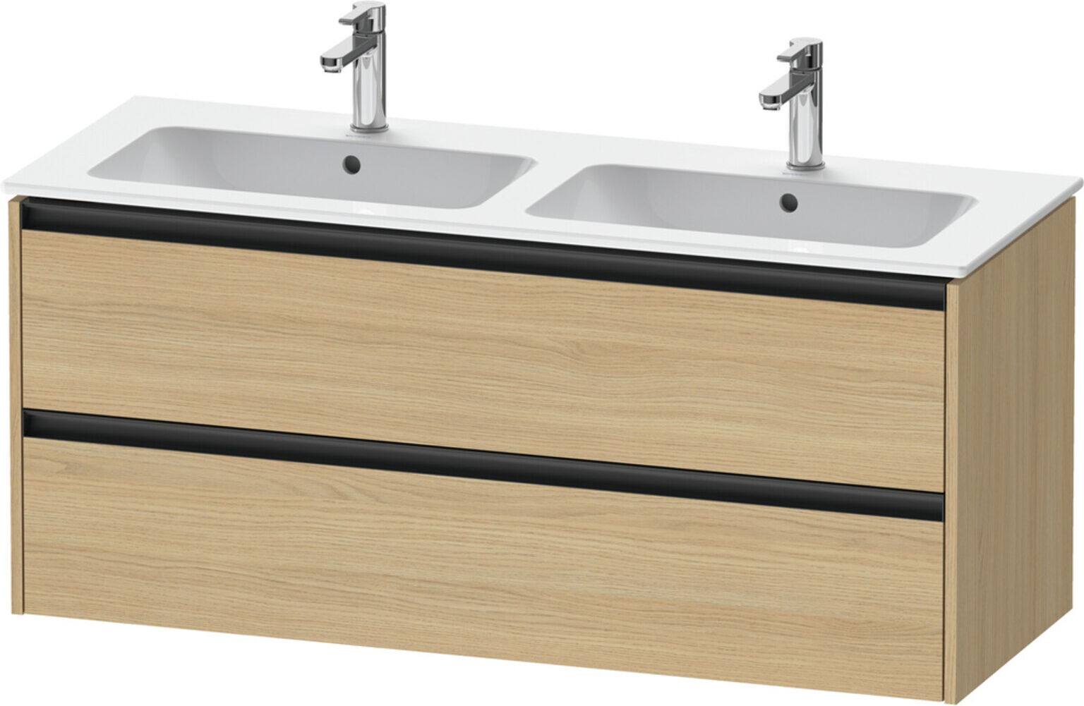 Duravit Waschtischunterschrank Ketho.2 128x48x55cm, 2 Schub., wandhängend, Ei natur (K25266030300000)