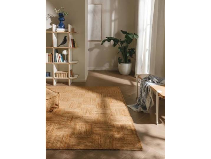Benuta Pure Jute Tapijt Jutta - Natuur 200x300 cm - Handgeweven woonkamertapijt - Natuurlijk Boho-ontwerp - Geschikt voor vloerverwarming