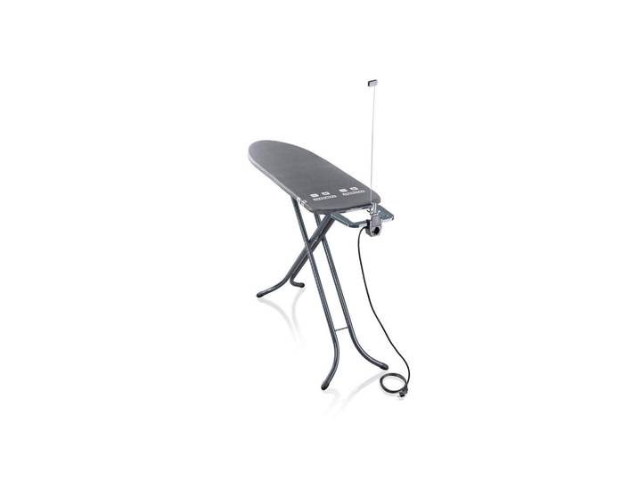 Leifheit Bügelbrett Black Edition, Schwarz, 78 cm Schubladen, Füllung: Schaumstoff, 38x120 cm, Bügeleisenablage, Elektroanschluss, Kabelführung, Haushalt & Reinigung, Wäschepflege, Bügelbretter & Bezüge