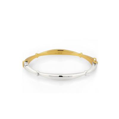 Armreif ELLI "Armband Armreif Bicolor 925 Sterling Silber" Gr. 17, bunt (zweifarbig), Armbänder, Damen, Silber 925 (Sterlingsilber), Armreif