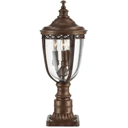 Elstead Lighting English Bridle mittlere Sockelleuchte 3-flammig in britischer Bronze