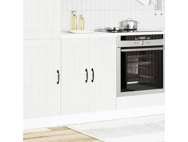 Remise Placard de cuisine - Blanc - Meuble de base de lavabo Lucca - blanc - bois d'ingénierie_pqv35m