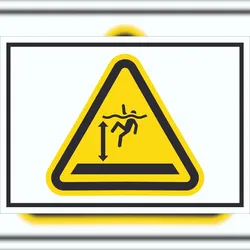 HB-Druck Schild Warnung tiefes Wasser Symbol A1 (594x841mm)