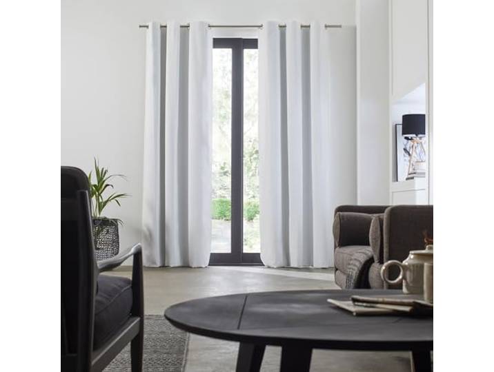 MADURA - Rideau Occultant À Œillets - Taille 135x350 cm - Couleur Blanc