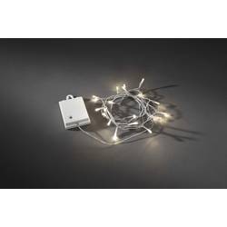 Konstsmide 3724-103 Mini-Lichterkette Außen batteriebetrieben Anzahl Leuchtmittel 20 LED Warmweiß Beleuchtete Länge: 1.9 m Timer, mit Schalter, mit