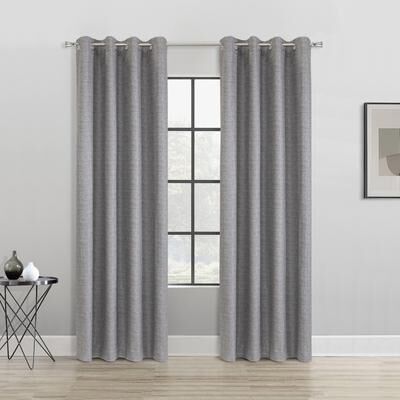 Thermaplus Mason Texture Printed Blackout Grommet Curtain Panel