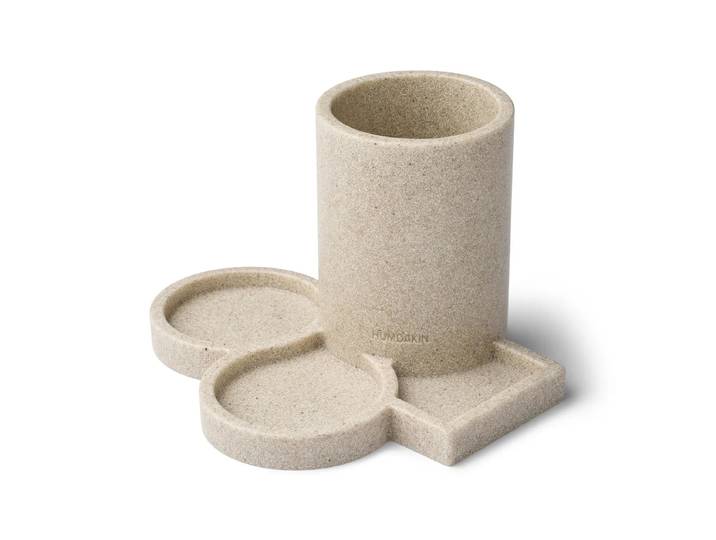 Humdakin - Sandstein Spülorganizer mit 4 Ablagen, natur