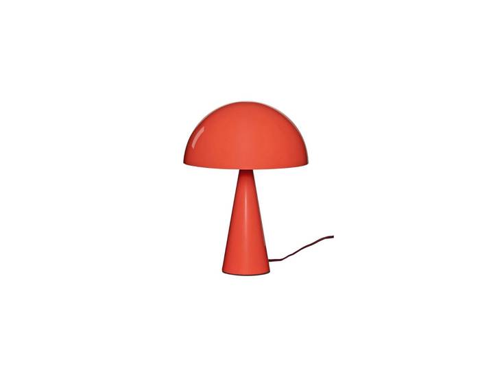 Mush Mini Tischleuchte, hellrot, Metall, Höhe 34 cm - HÜBSCH - Wohnzimmer - Modern - Einflammig