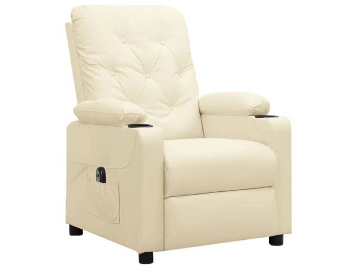 NEUF 2026  CHIC Fauteuil/Chaise inclinable SWEETY Moteur électrique Crème Similicuir 78.5x93x96.5 cm FF2578